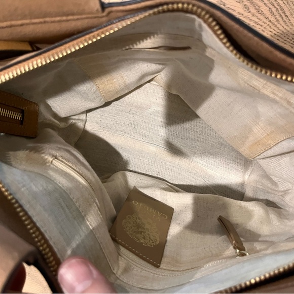 Vince Camuto Brown Suade Top Handle Bag - Picture 6 of 7